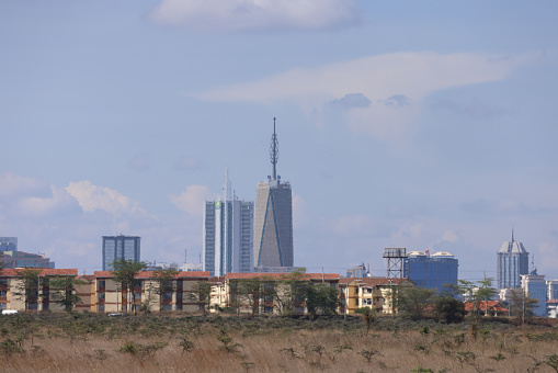 skyline of Nairobi city with its skyscrapers