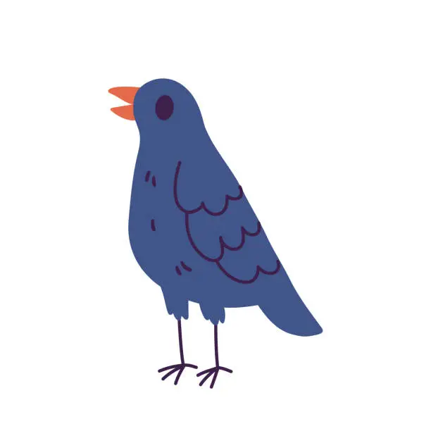 Vector illustration of Vector crow bird