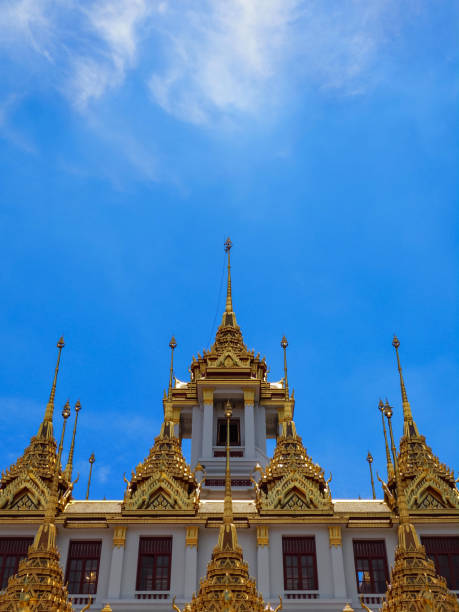Loha Prasat (metal castle) Wat Ratchanatda The beautiful famous place destination in Bangkok, Thailand.