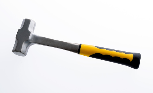 A hammer on white background