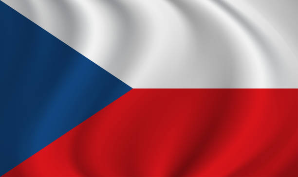 istock Czech Republic waving flag blowing in the wind. Texture can be used as background. Vector illustration EPS10 2025258936