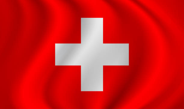istock Switzerland waving flag blowing in the wind. Texture can be used as background. Vector illustration EPS10 2025261655