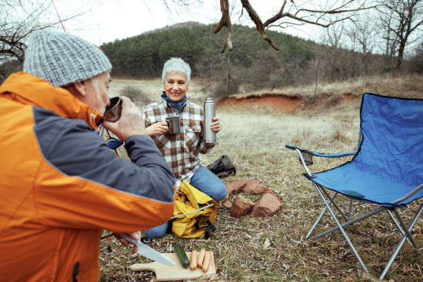 istock Senior couple camping together in nature 2025288930