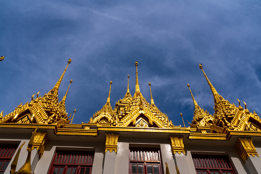 Loha Prasat (metal castle) Wat Ratchanatda. The famous destination in Bangkok, Thailand.