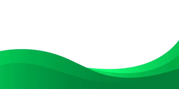 Vector illustration of Abstract green wavy business background. Vector illustration