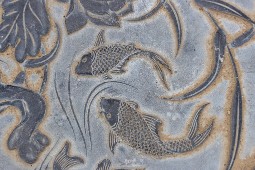 Chinese Traditional Culture Stone Carved Fish