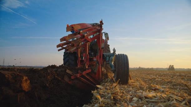istock Agricultural Field Getting Plowed Through Tractor 2025401079