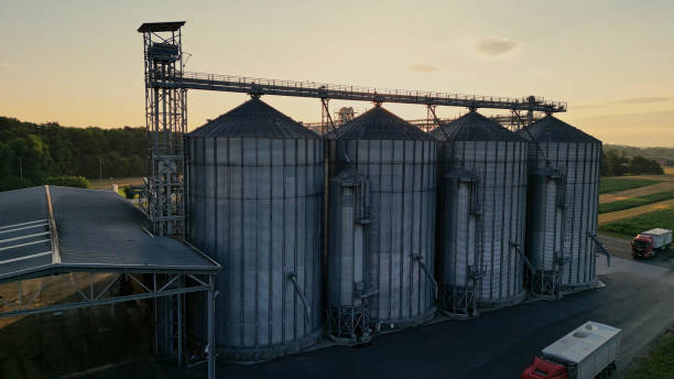 istock In The Farm,Towering Steel Silos Efficiently Store The Harvest,Blending Modern Technology With Traditional Farming Practices In A Simple And Efficient Way 2025416338