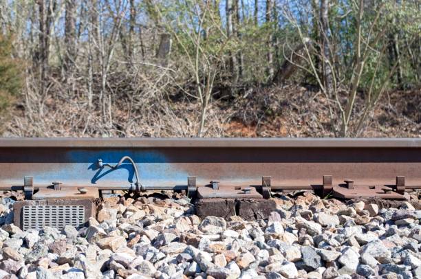 istock Side view of railroad track 2025429866