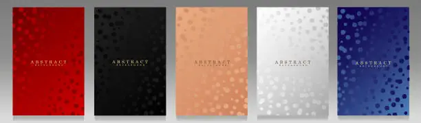 Vector illustration of Luxury collection covers. Abstract dots for elegant invitation template, gift card, brochure, elegant flyer. ì