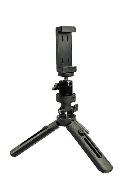 istock Mini tripod with phone holder isolated on white background. 2025436388