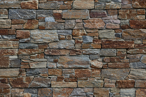 Close up shot of a stone wall in Cornwall.