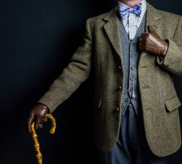 English Gentleman Holding Umbrella
