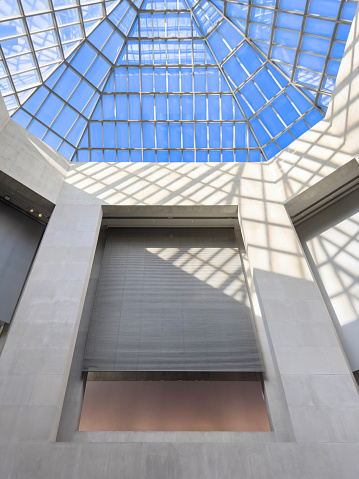 Architectural detail from a modern building with skylight