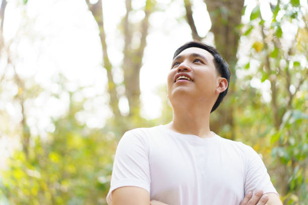 istock Asian man enjoying in nature. 2025452243