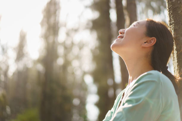 istock Asian young woman relaxing in nature. 2025453862