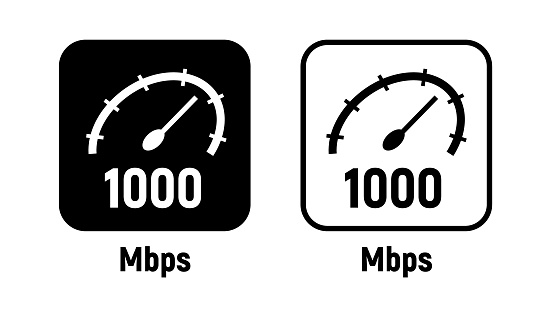 1000 mbps data internet symbol digital icon broadband.