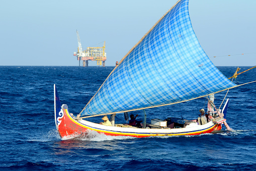 Sea Java, 09/19/2011. passed a fishing boat in the middle of the sea