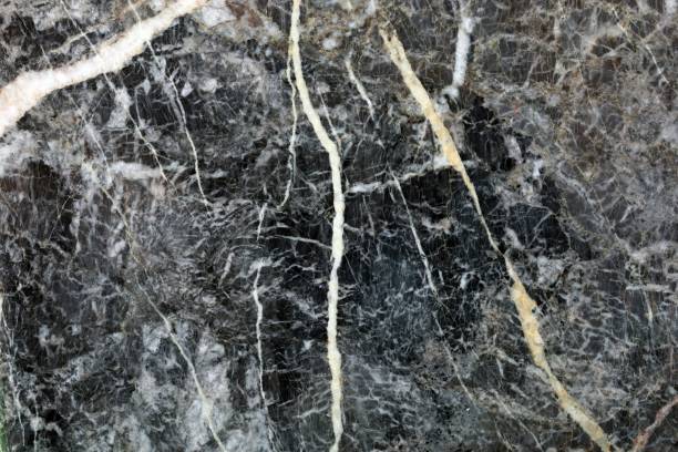 istock Black and white marble texture with vertical streaks. Close up. Background. 2025552028
