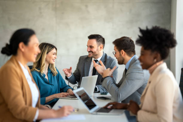 istock Team leader discussing and brainstorming new approaches and ideas with colleagues. 2025556702