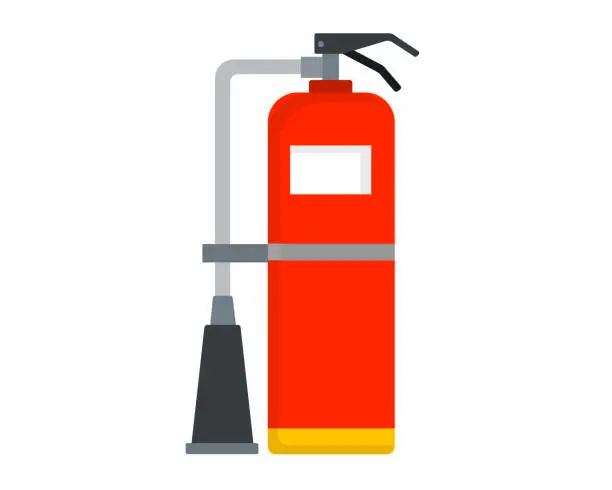 Vector illustration of Fire extinguisher flat vector design