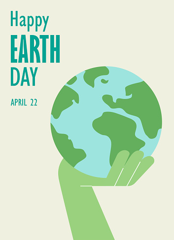 Earth day illustration . Save the planet. Vector poster for graphic and web design, business presentation, marketing and print material.Ecology and environmental protection.