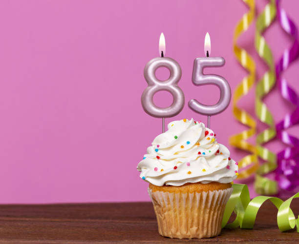 istock Birthday Cake With Candle Number 85 2025621436