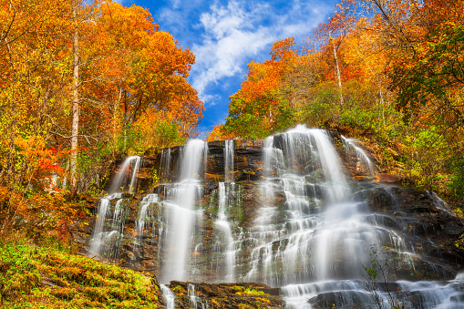 Amicalola Falls, Georgia, USA in autumn season.