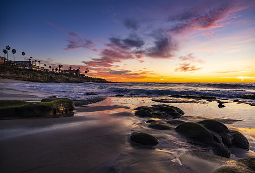 Rocky coastline at La Jolla in Southern California near San Diego