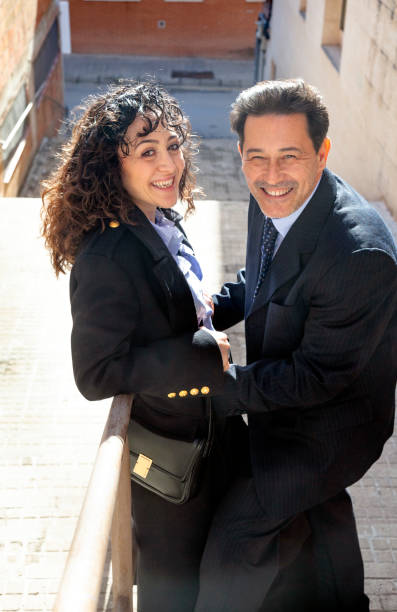 Business couple taking a break