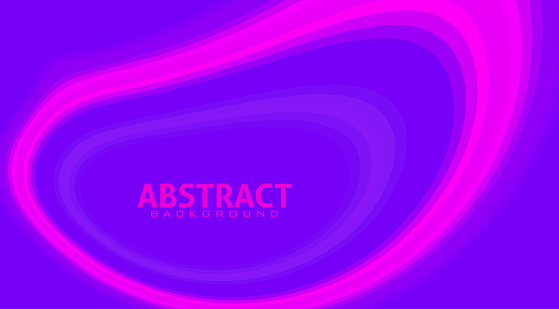 Electric violet background with abstract magenta rounded shape. Simple vector graphic template