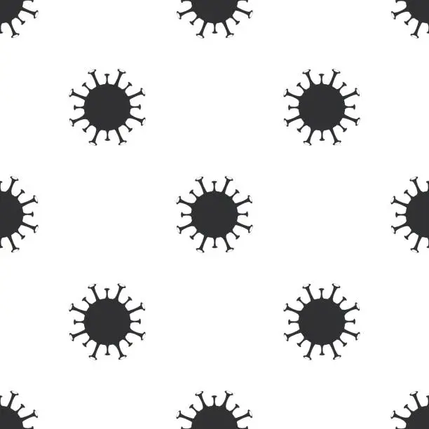 Vector illustration of Virus seamless background. Coronavirus pandemic pattern, corona virus illustration