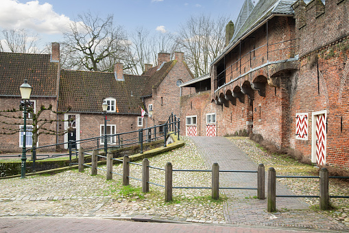Historic Land and Water Gate the Koppelpoort in Amersfoort in the Netherlands.