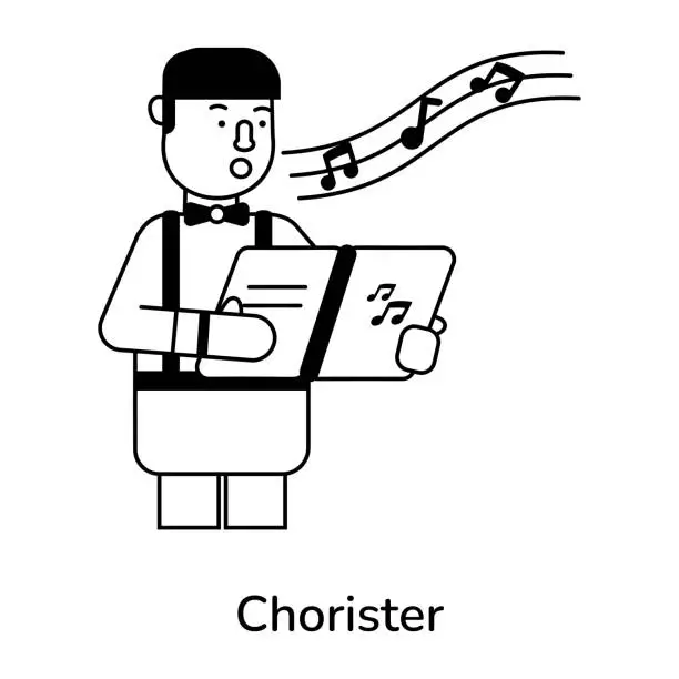 Vector illustration of Chorister