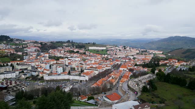 aerial Panoramic View of Lamego, Viseu District, Portugal