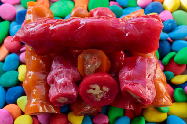 Close-up of traditional Cyprus sweet Soutzoukos