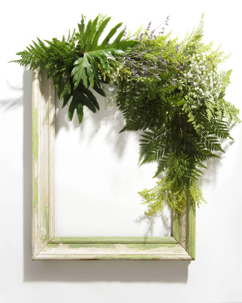 istock Frame and garlands with flower arrangements 2025885806