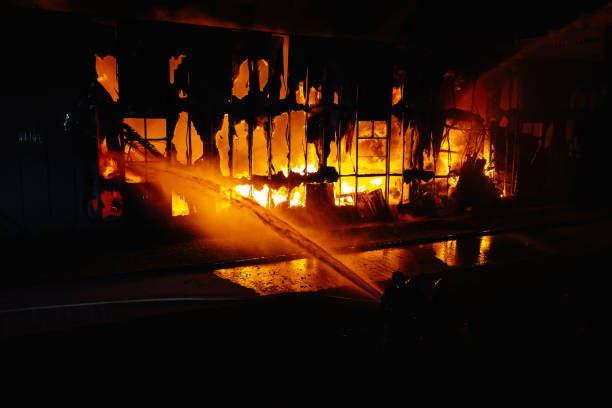 istock Firefighters are trying to put out the fire 2025889586