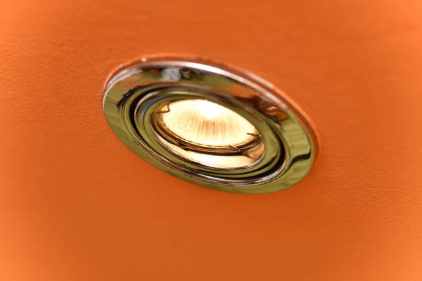 Close up photo of ceiling light
