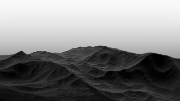 istock Gray mountain, stone slope, blurred rock, abstract mountain, banner. 3D render 2025924038