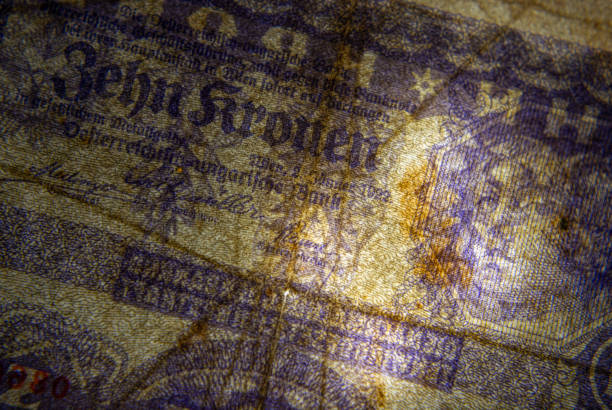 Vintage postage stamp with weathered surface and numerous scratches
