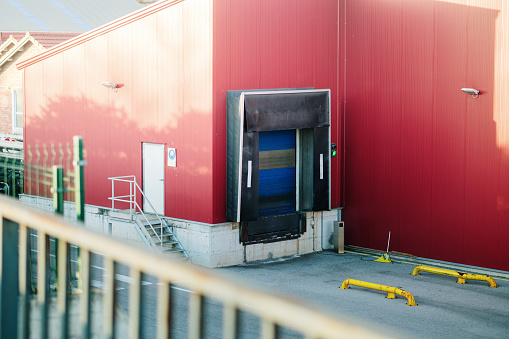 A loading dock in a factory