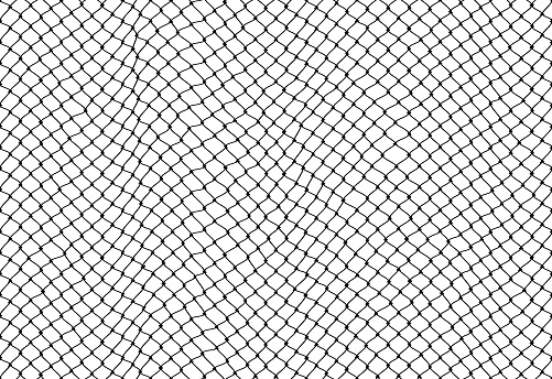 Soccer goal mesh, fishnet pattern or fish net background, vector seamless texture. Black rope net pattern on white, fishing of football goal or sport net and fishnet with knot grid or wire netting