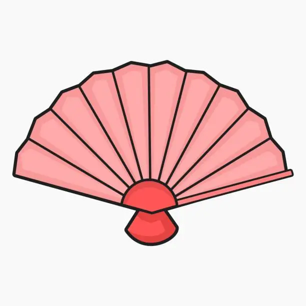 Vector illustration of Pink fan vector