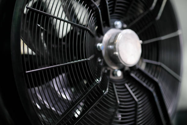 industrial axial flow drum type fan close up