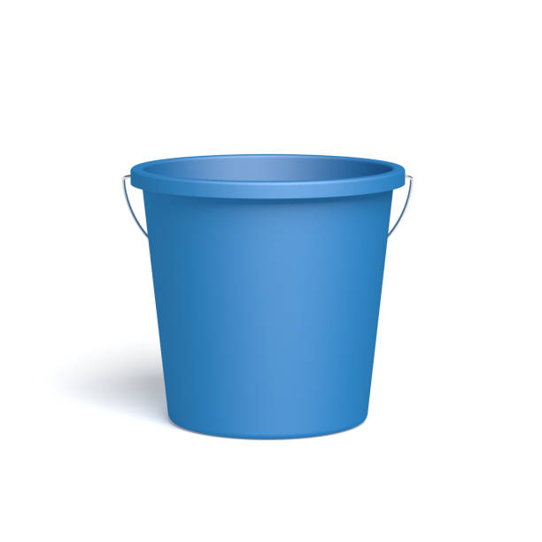 Blue bucket isolated on white background. Plastic. Blue bucket isolated on white background. Plastic. 3d illustration. bucket stock pictures, royalty-free photos & images