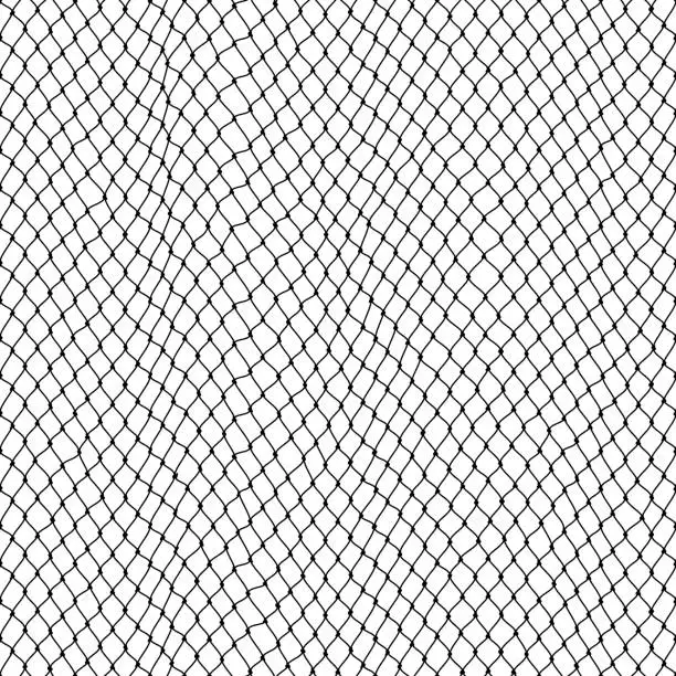 Vector illustration of Fishnet pattern, fish net background, soccer mesh