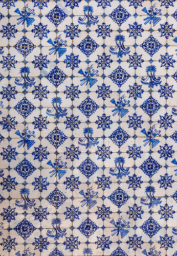 Tile panel with Portuguese designs in Aveiro