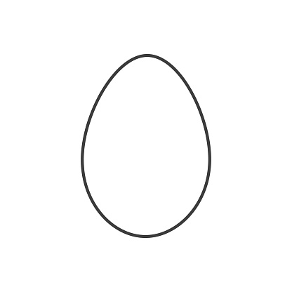 easter egg icon on white background.