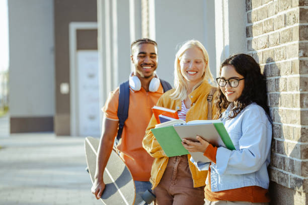 istock Multi-ethnic group of students discuss the school project 2026130605